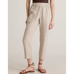 Quince 100% European Linen Tapered Ankle Pants, Size M